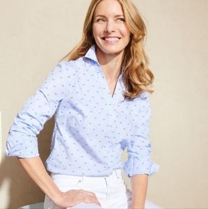 J. McLaughlin Fawn Shirt Swiss Clip Long Sleeve Button Down